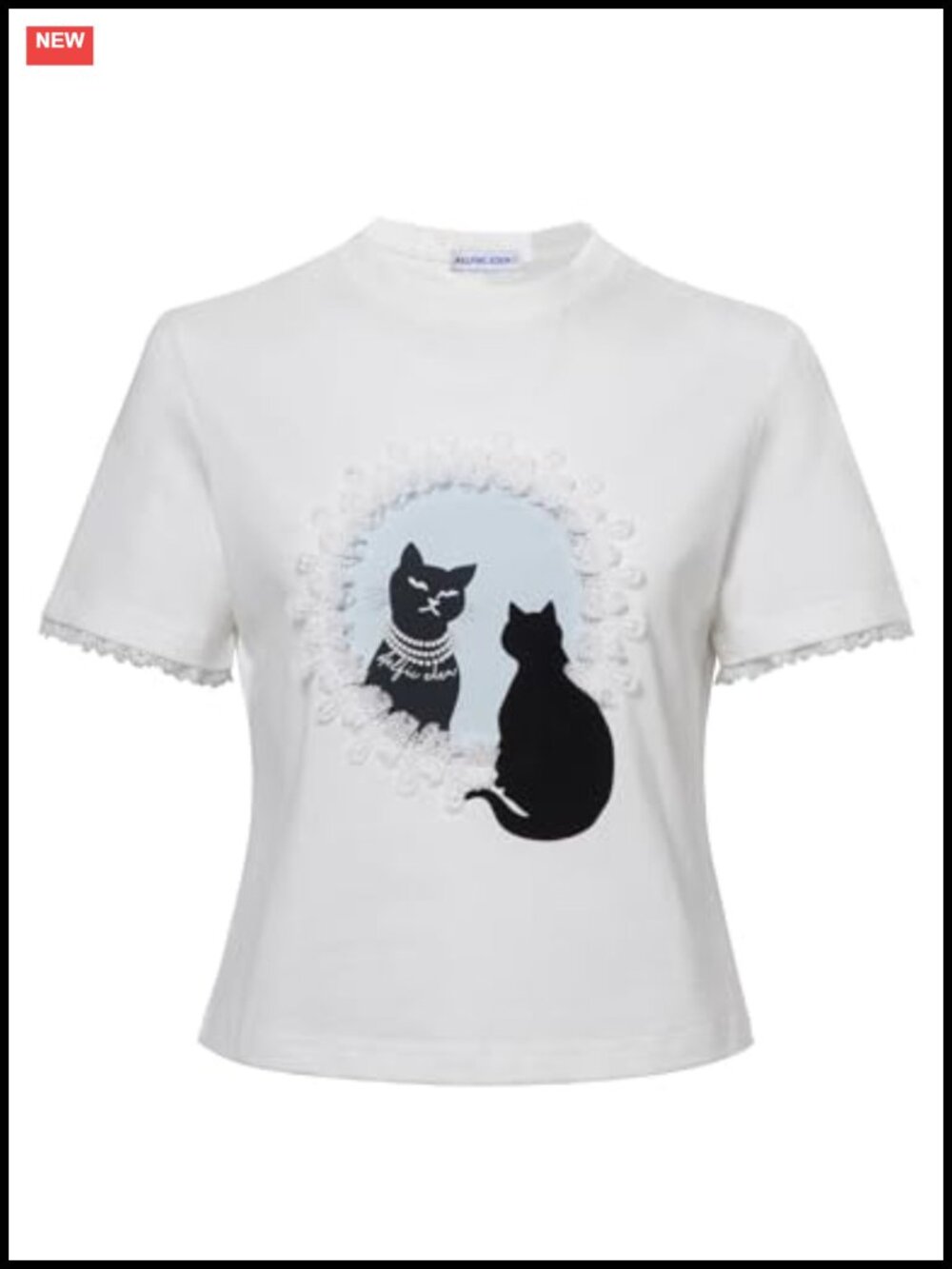 Y2K Cat Graphic Baby Tee Grunge Slim Fit Crop Top Short Sleeve Cotton Blend